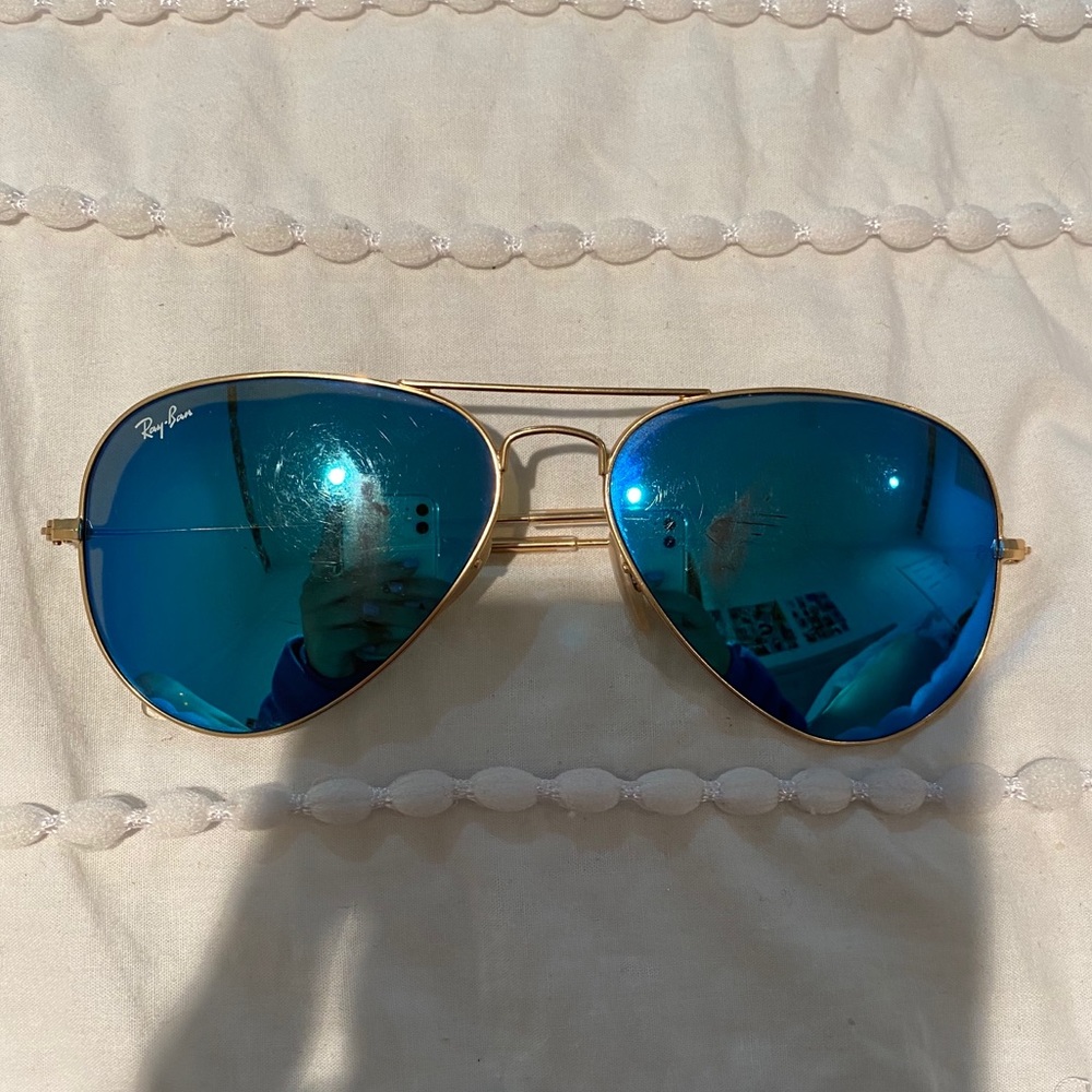 Blue Reflective RayBans!